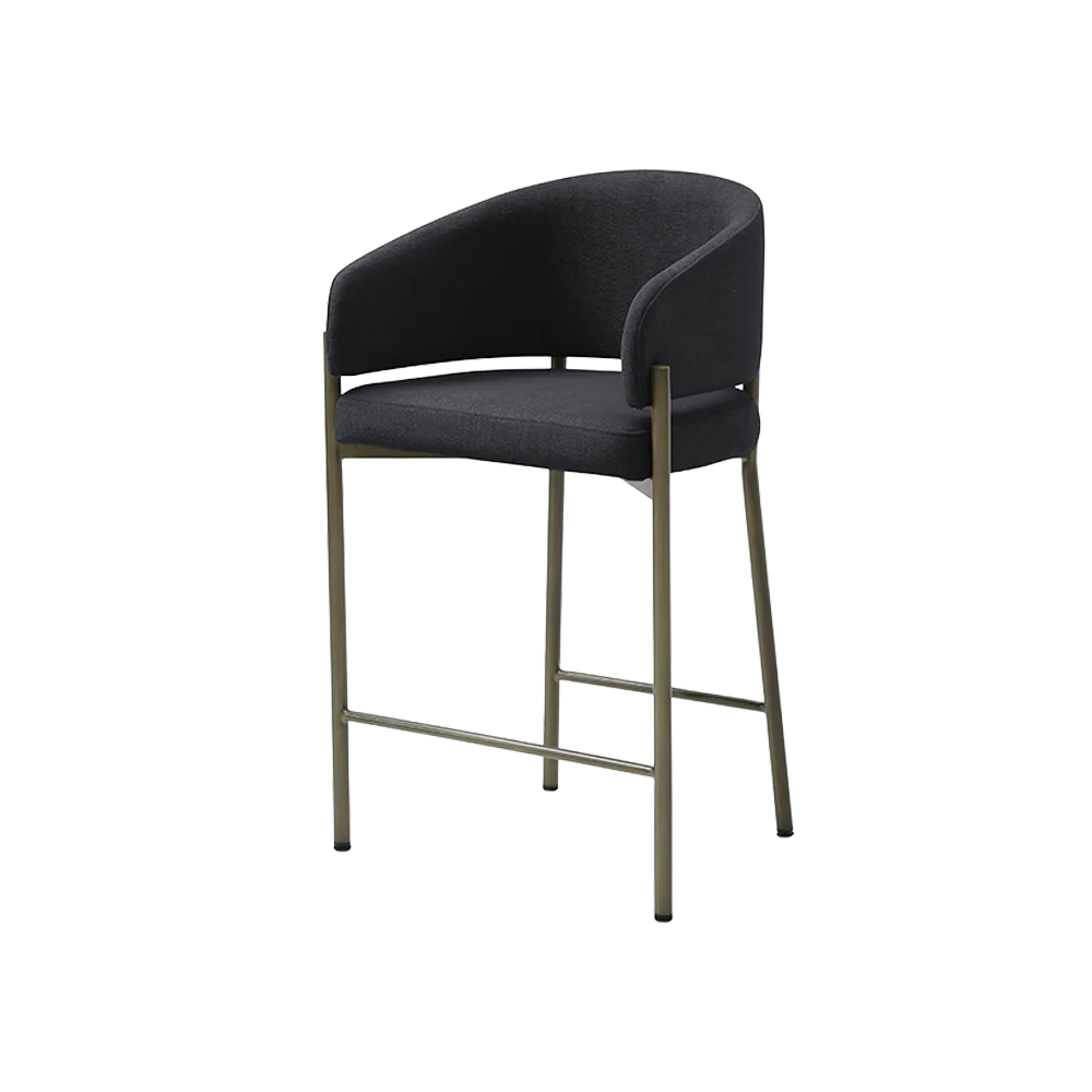 Oxford Counter Stool Black & Brass Frame - Image 3