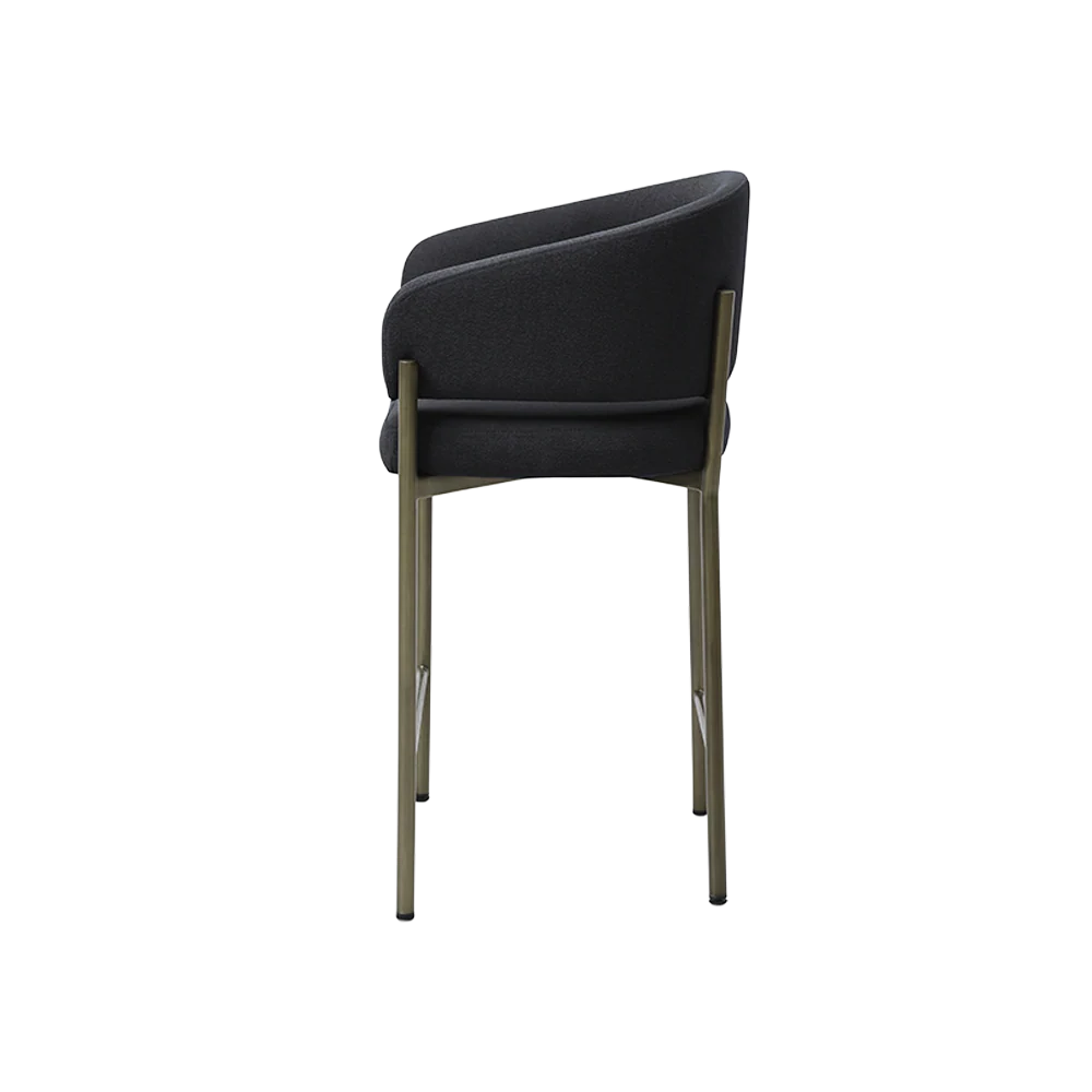 Oxford Counter Stool Black & Brass Frame - Image 4
