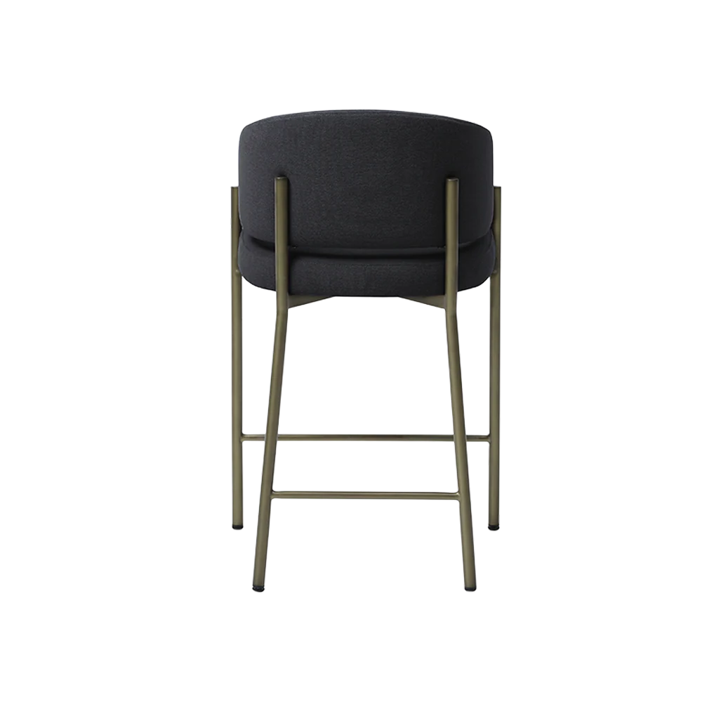 Oxford Counter Stool Black & Brass Frame - Image 5
