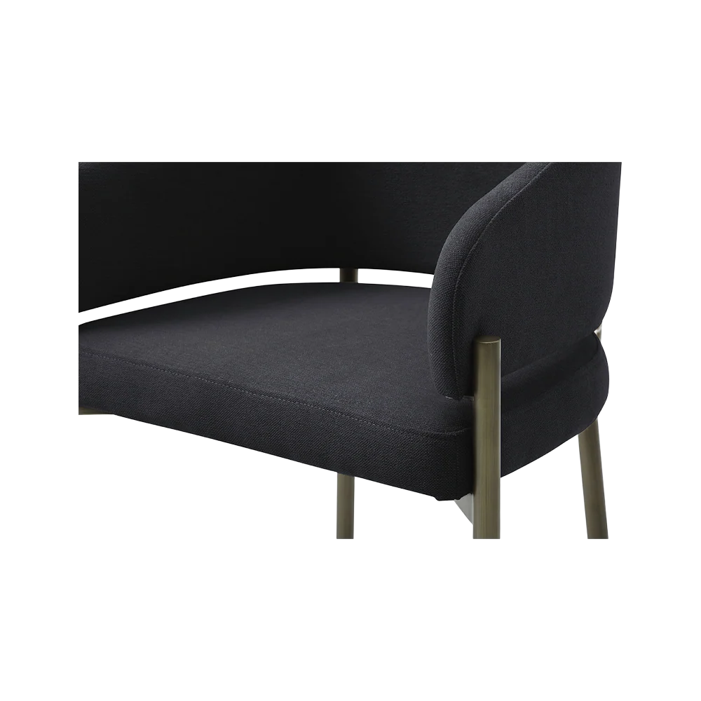 Oxford Counter Stool Black & Brass Frame - Image 8