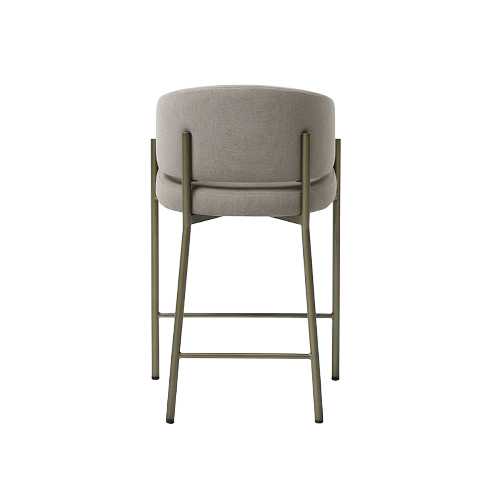 Oxford Counter Stool Mocha & Brass Frame - Image 5