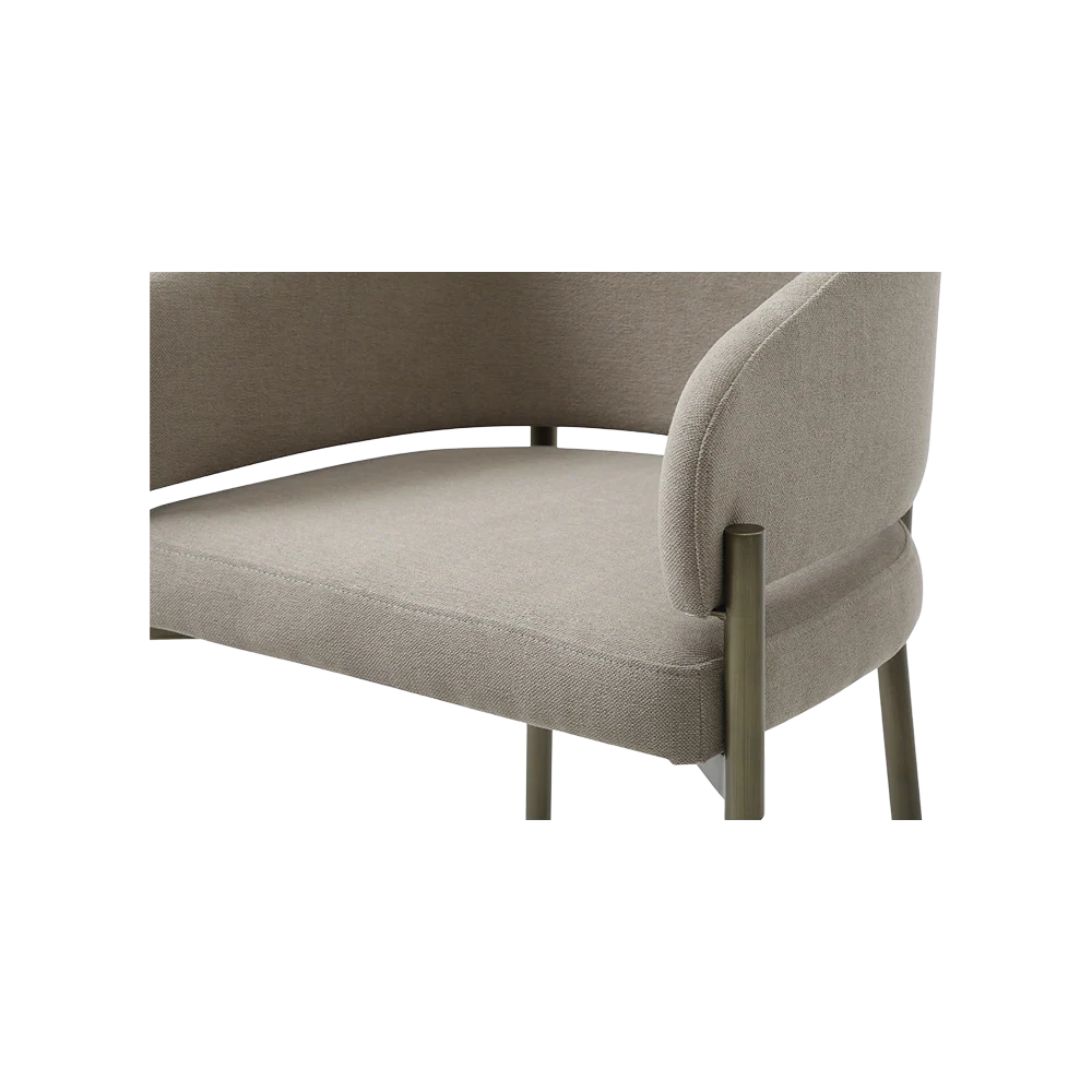 Oxford Counter Stool Mocha & Brass Frame - Image 7