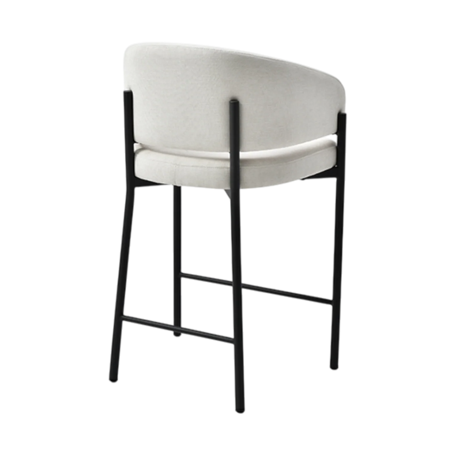 Oxford Counter Stool Off White & Black Frame - Image 3