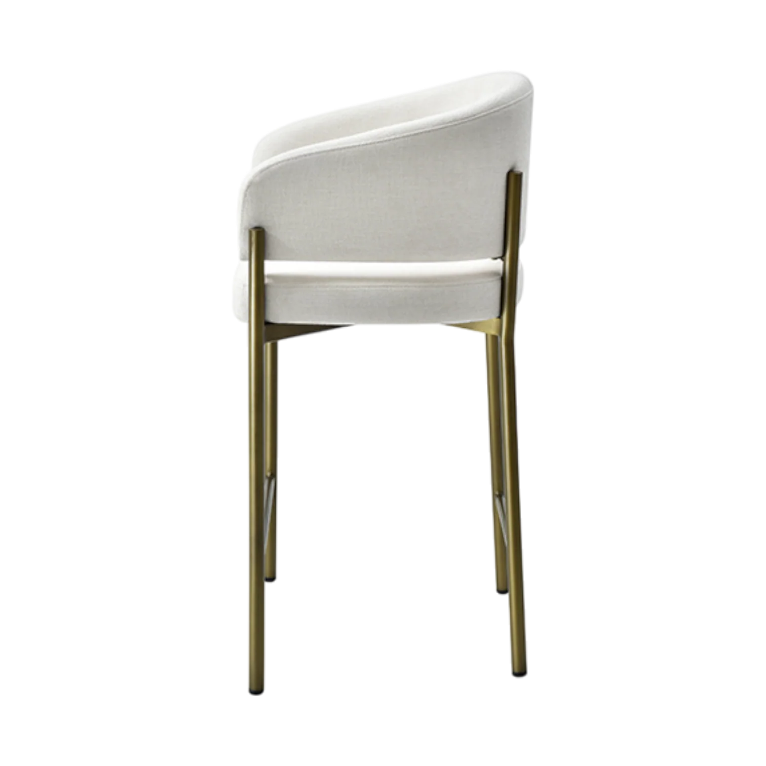 Oxford Counter Stool Off White & Brass Frame - Image 4