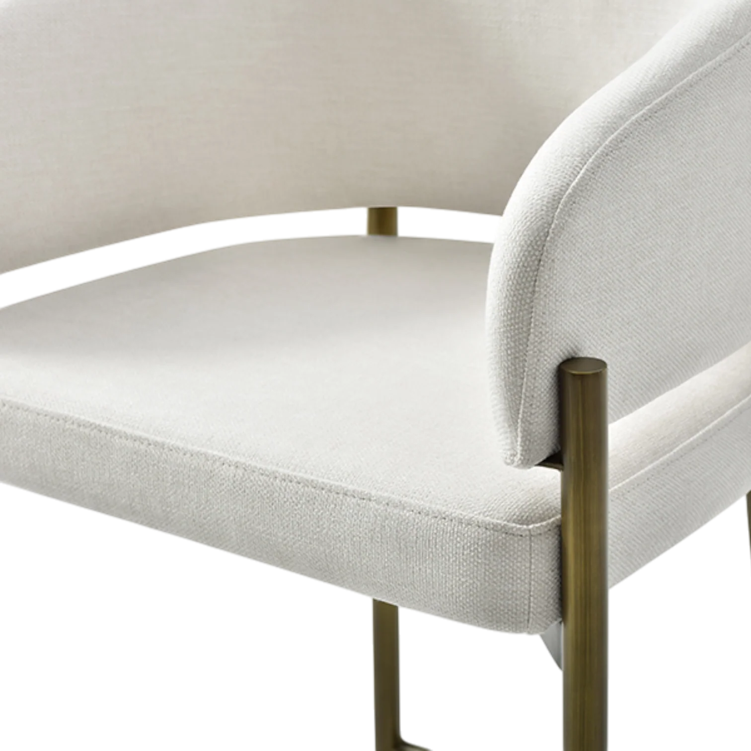 Oxford Counter Stool Off White & Brass Frame - Image 6