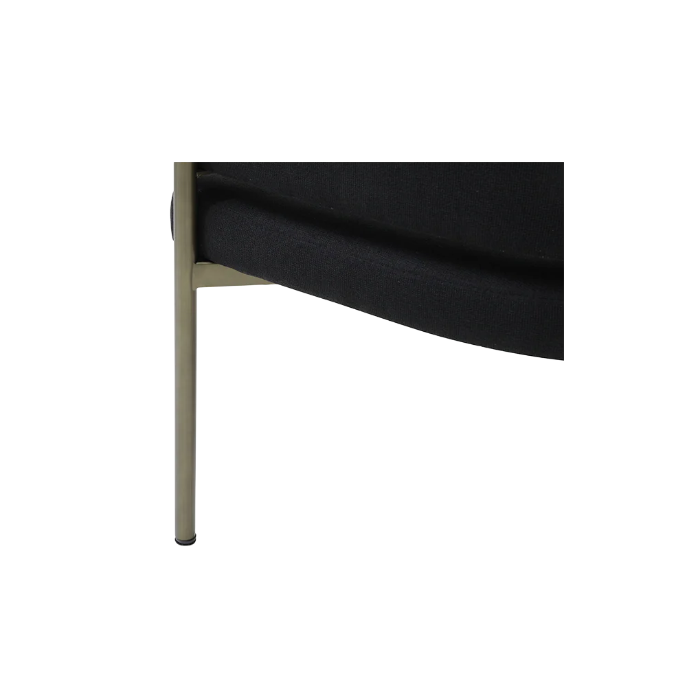 Oxford Dining Chair Black & Brass Frame - Image 8