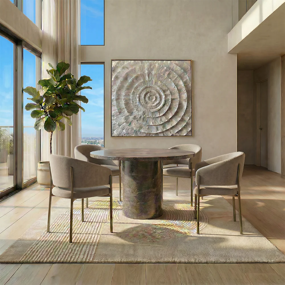 Oxford Dining Chair Mocha & Brass Frame - Image 2
