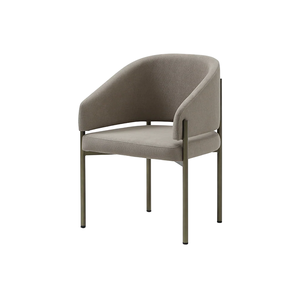 Oxford Dining Chair Mocha & Brass Frame - Image 3