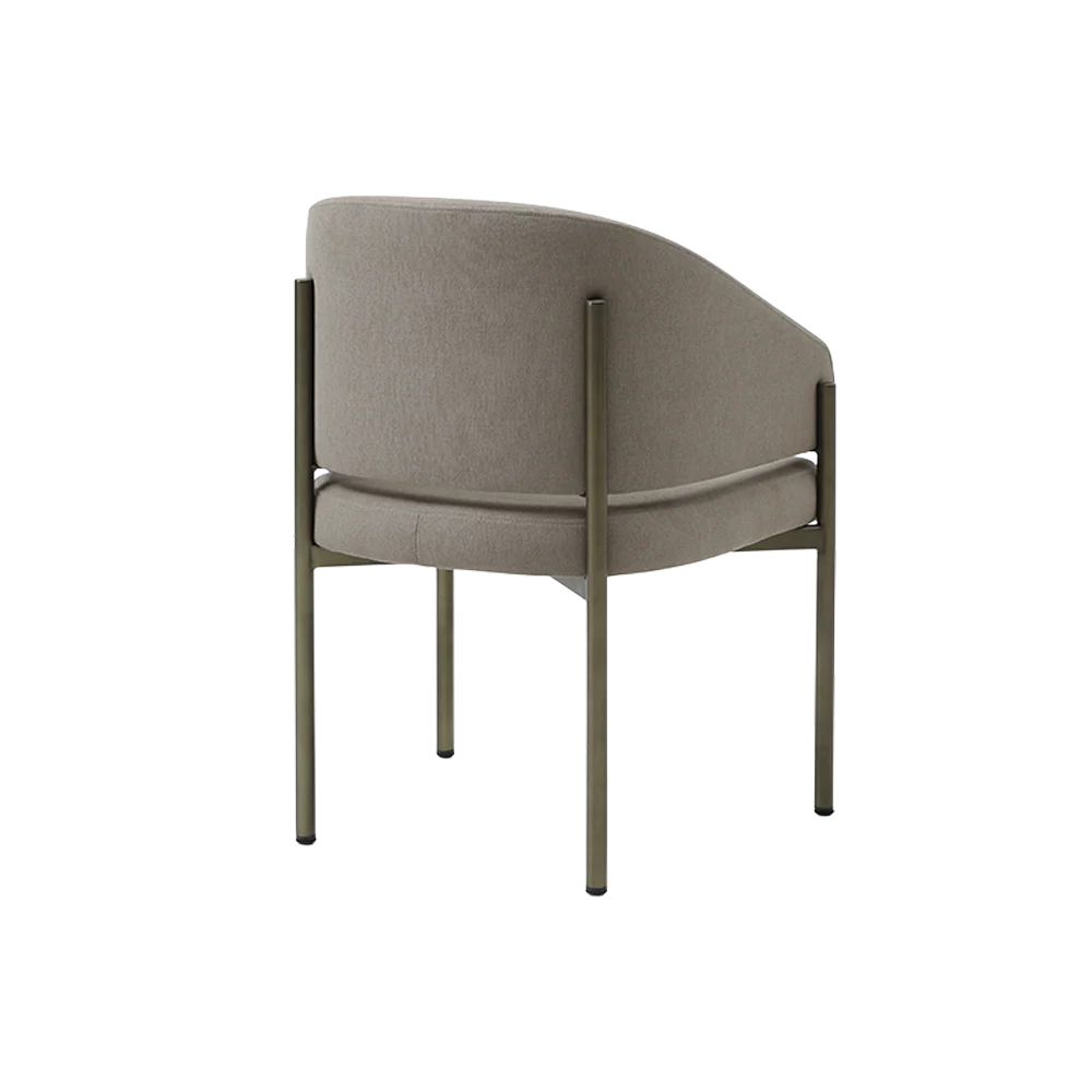 Oxford Dining Chair Mocha & Brass Frame - Image 8