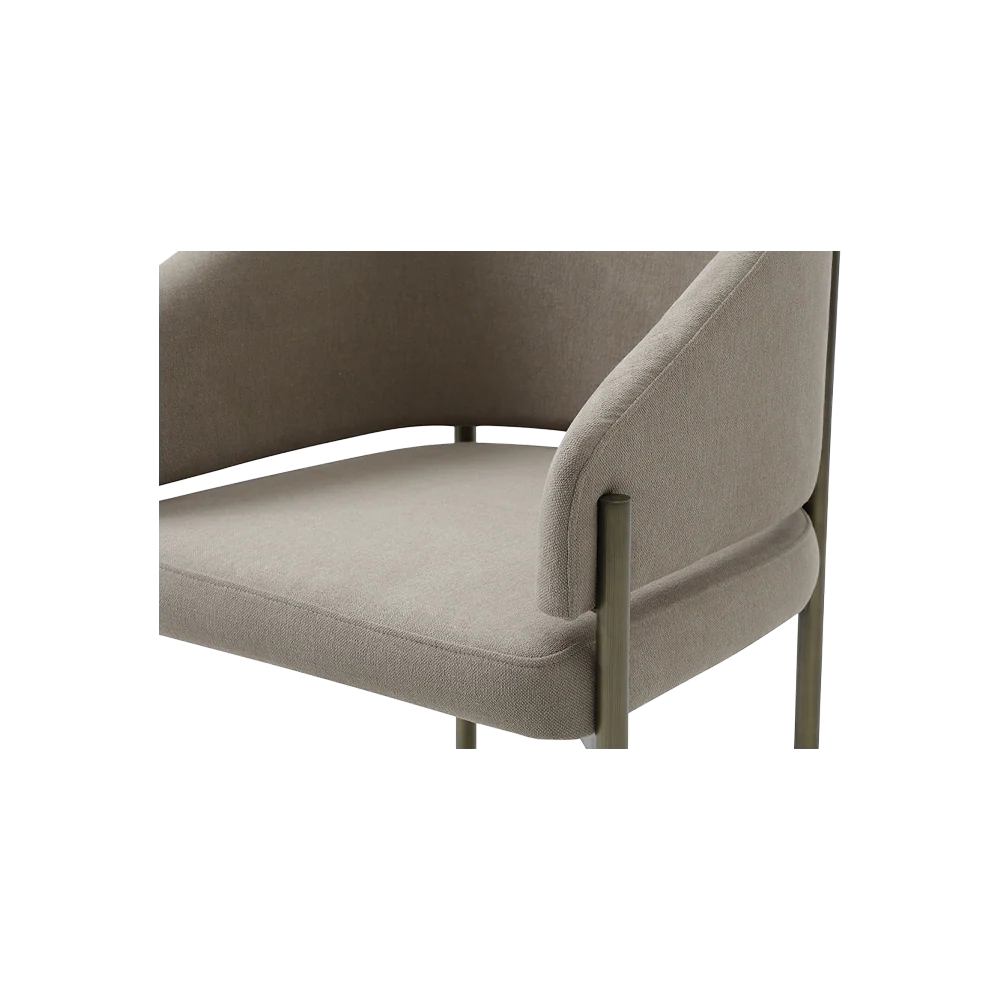 Oxford Dining Chair Mocha & Brass Frame - Image 9