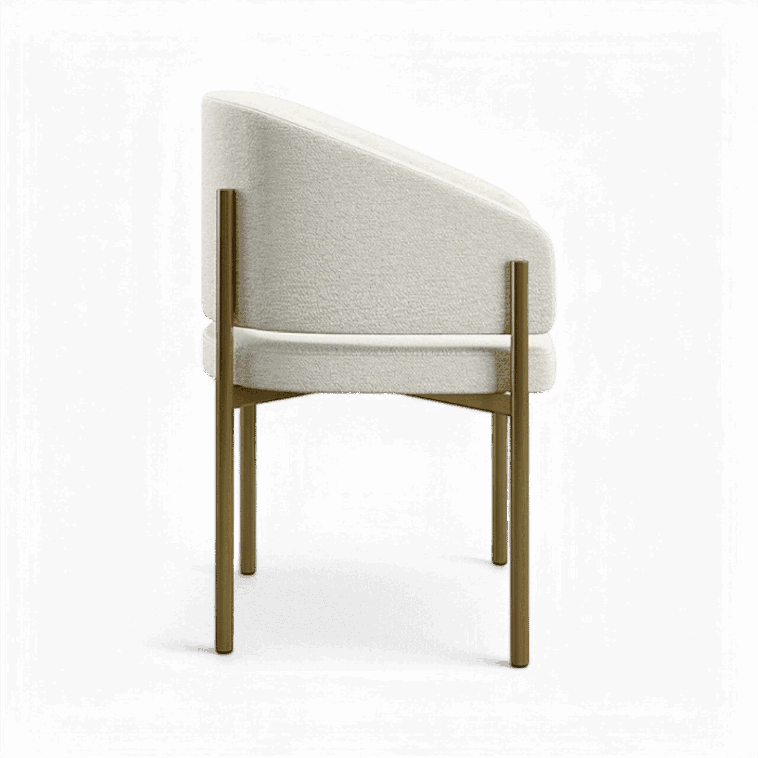 Oxford Dining Chair Off White & Brass Frame - Image 5