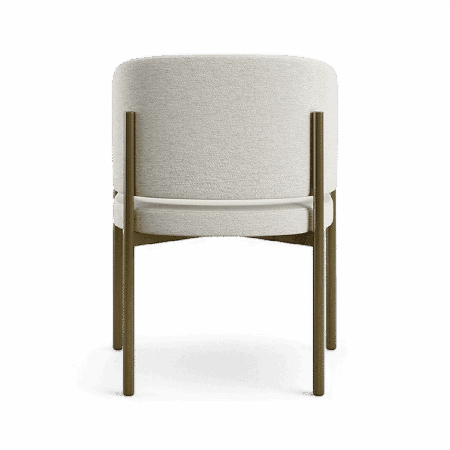 Oxford Dining Chair Off White & Brass Frame - Image 6