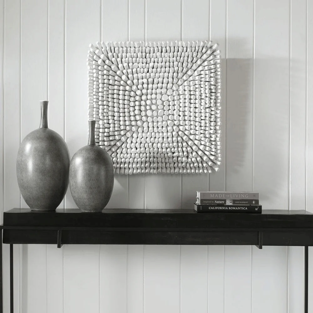 Pebble Relief Wall Panel White - Image 2