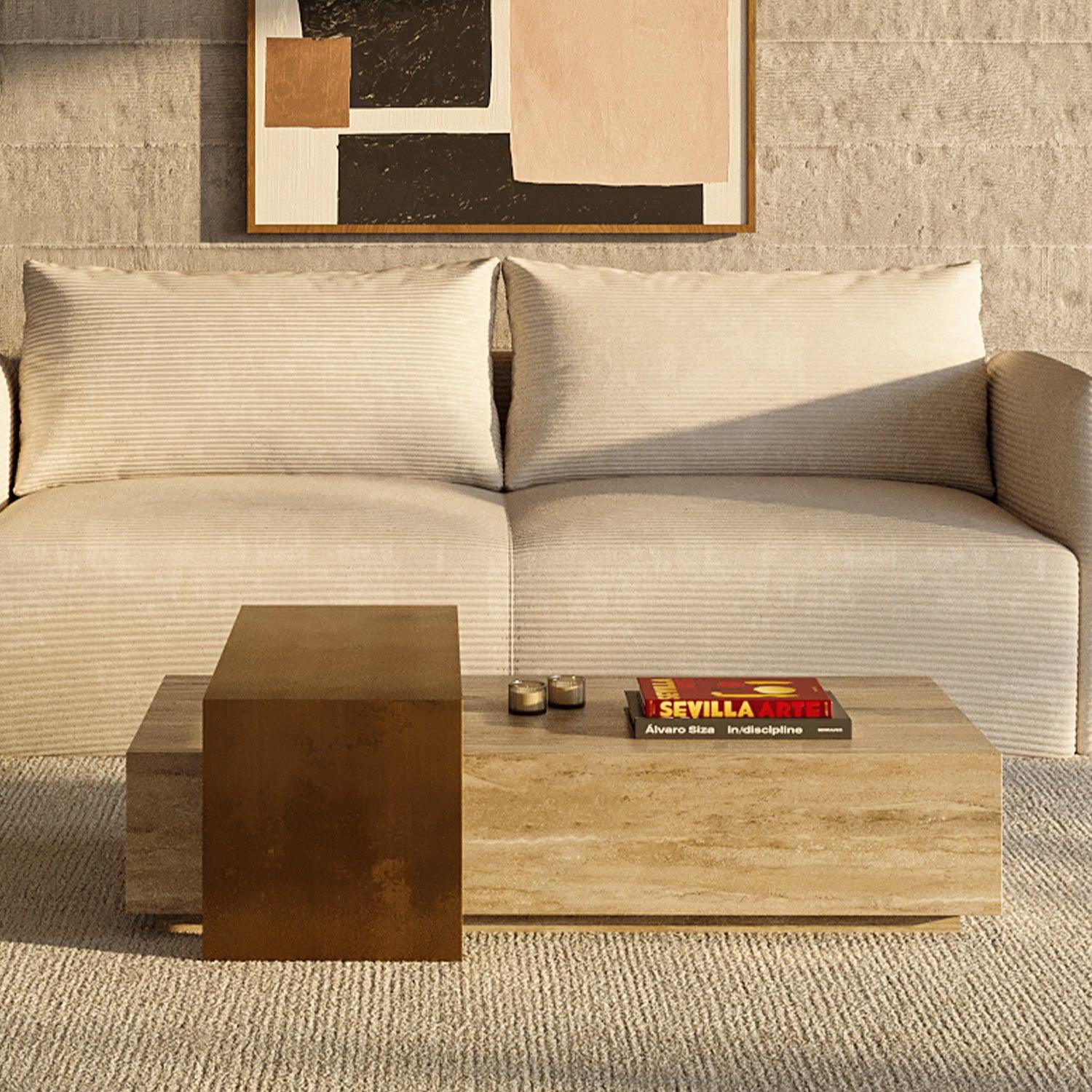 Roma Coffee Table Travertine - Image 6