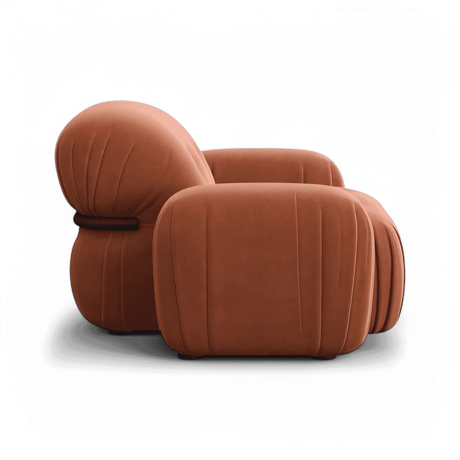 Rune Lounge Chair Terracotta Velvet - Image 3