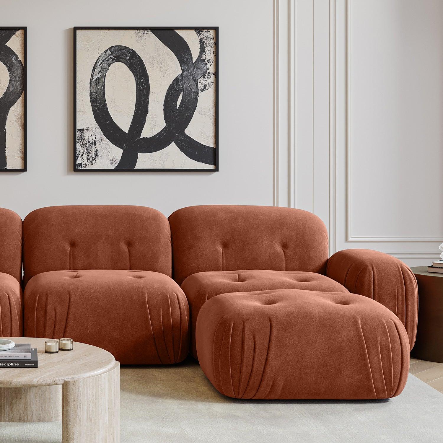 Rune Ottoman Terracotta Velvet - Image 3