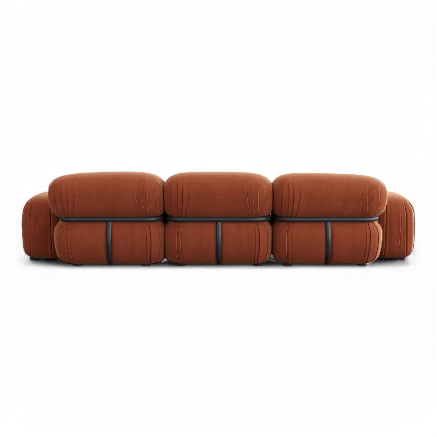 Rune Sectional Sofa Terracotta Velvet - Image 5