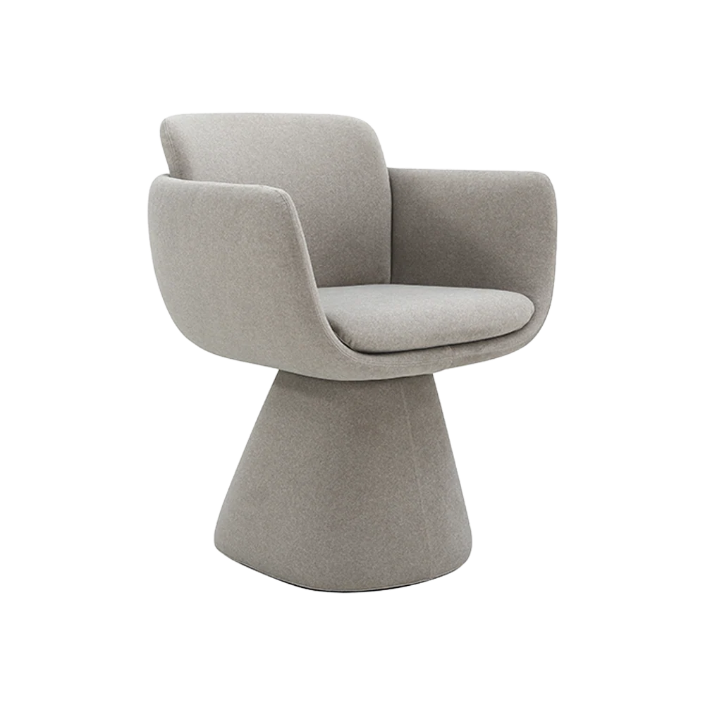 Rune Swivel Dining Chair Mocha - Image 3