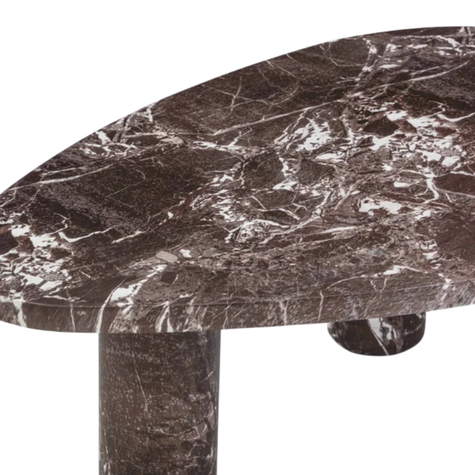 Seraphine 2 Piece Faux Red Marble Nesting Coffee Table Set - Image 2