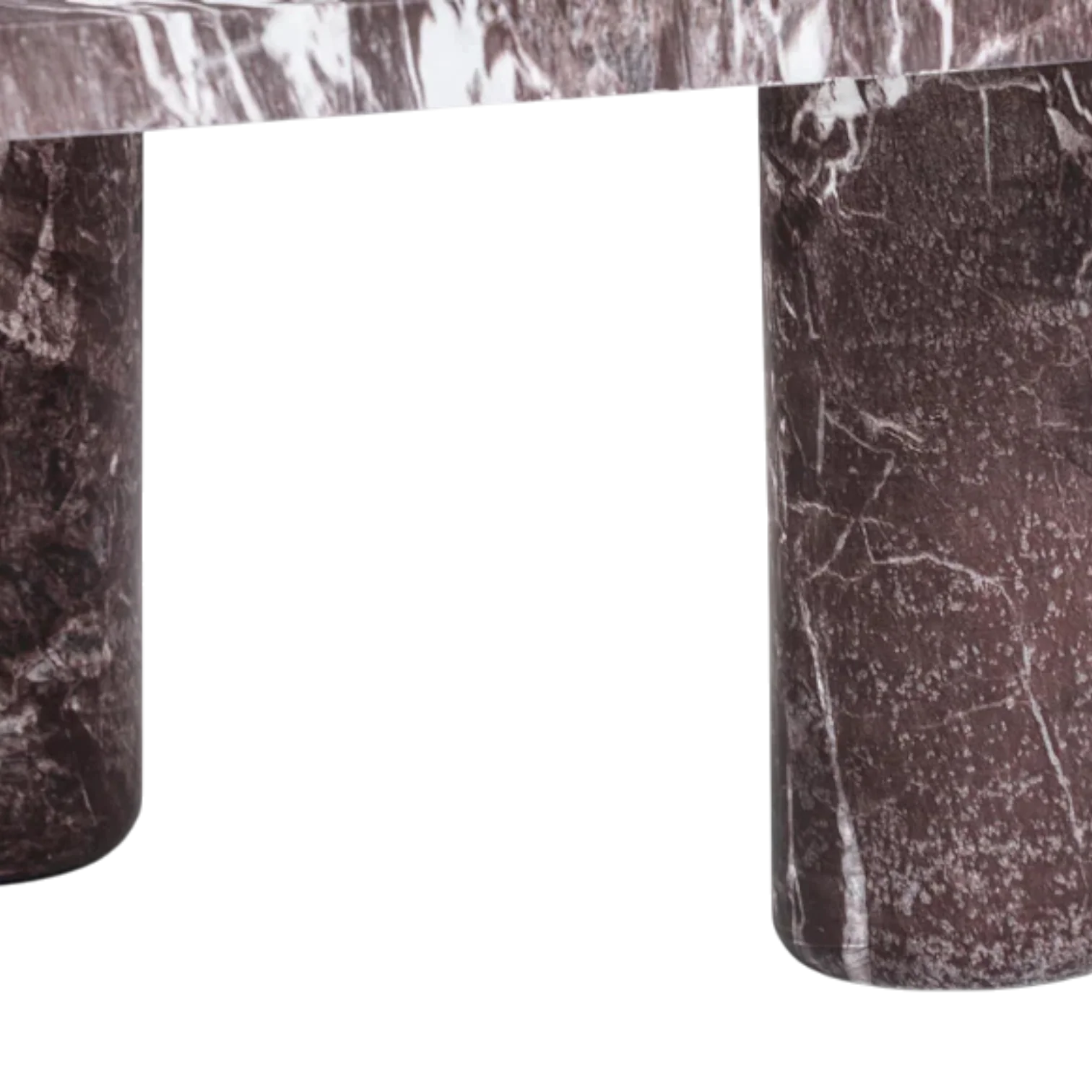 Seraphine 2 Piece Faux Red Marble Nesting Coffee Table Set - Image 3