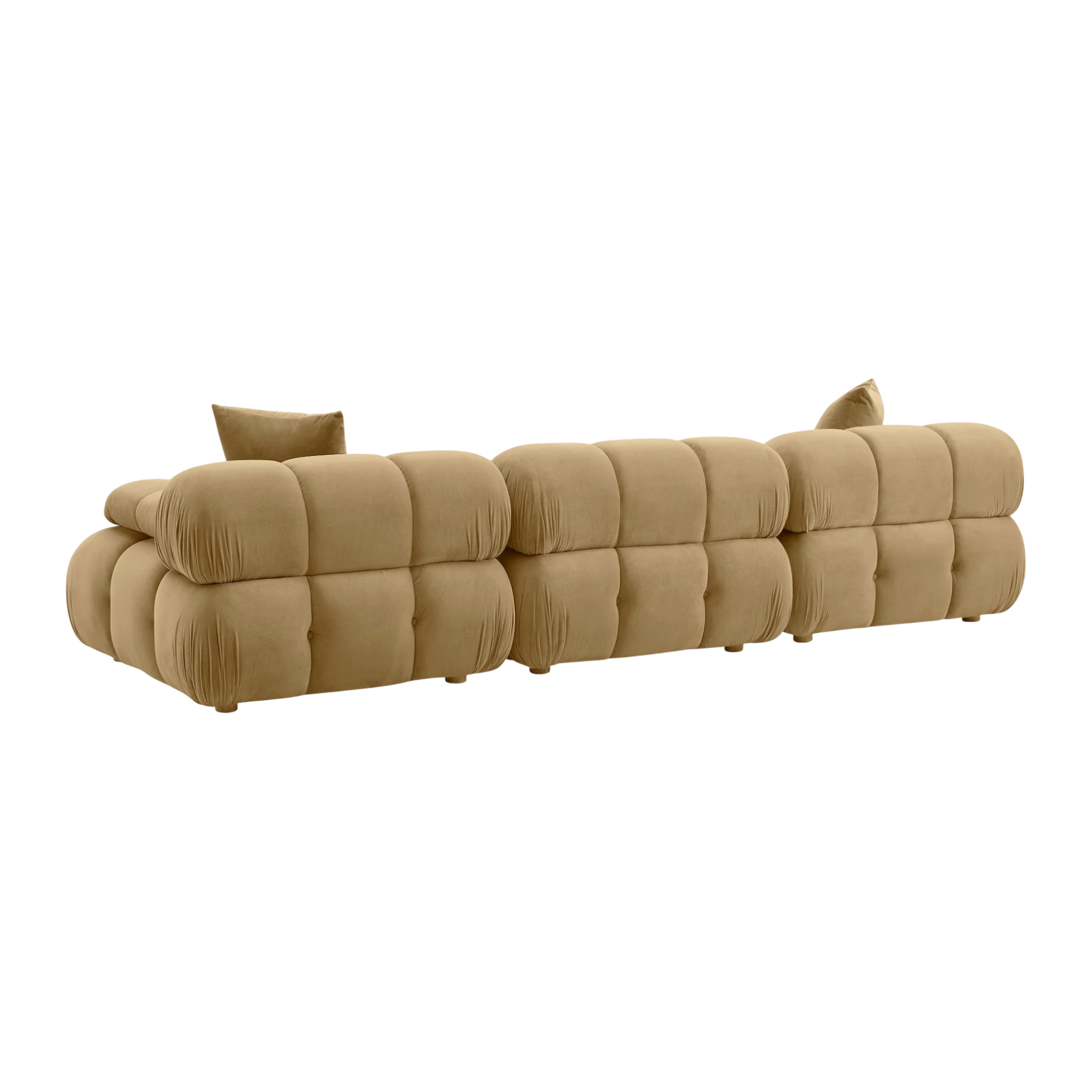 Solace Camel Velvet Modular Sofa - Image 4