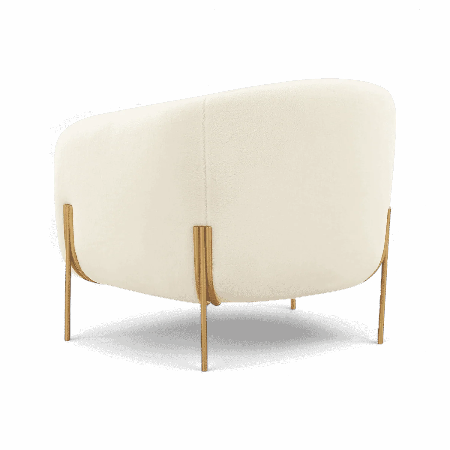 Throne Beige Shearling Accent Chair - Image 4