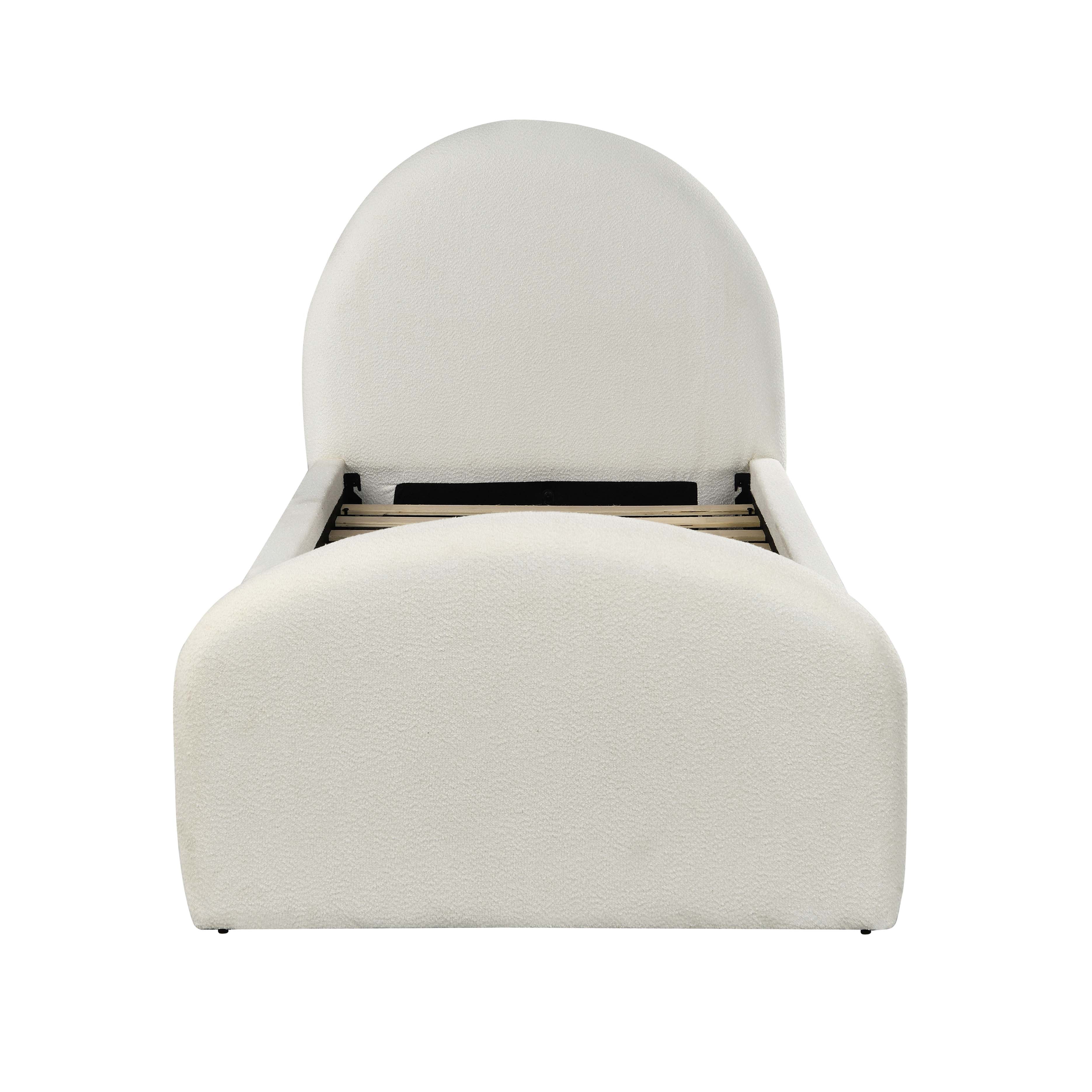 Valeria Cream Boucle Twin Bed - Image 5