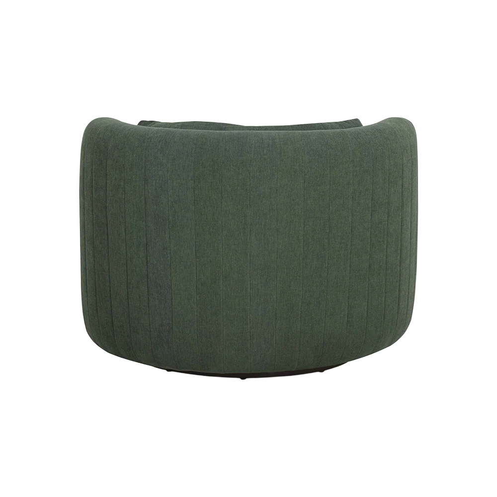 Valeria Green Chenille Swivel Lounge Chair - Image 4