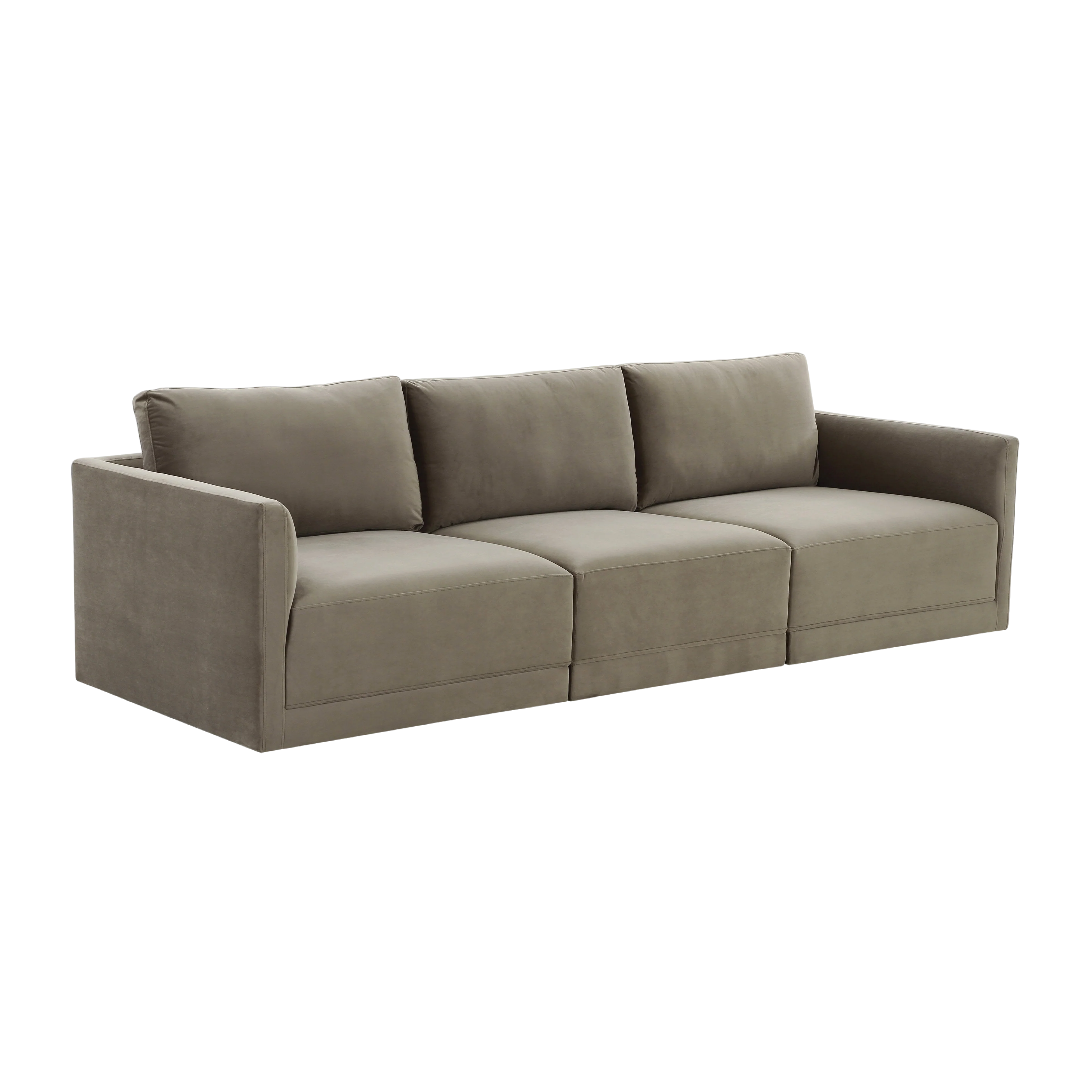 Valerio Velvet Modular Sofa Taupe - Image 3