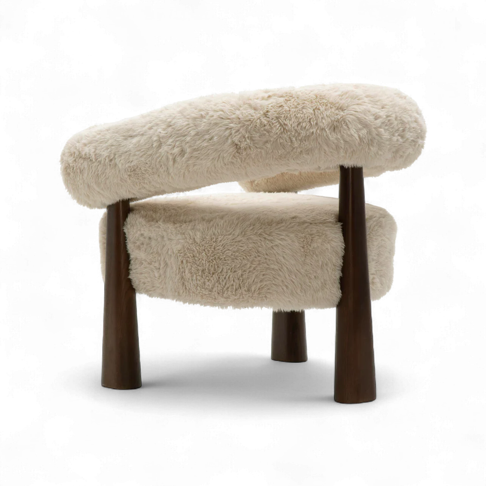 Veltrix Lounge Chair Vegan Shearling - Image 4