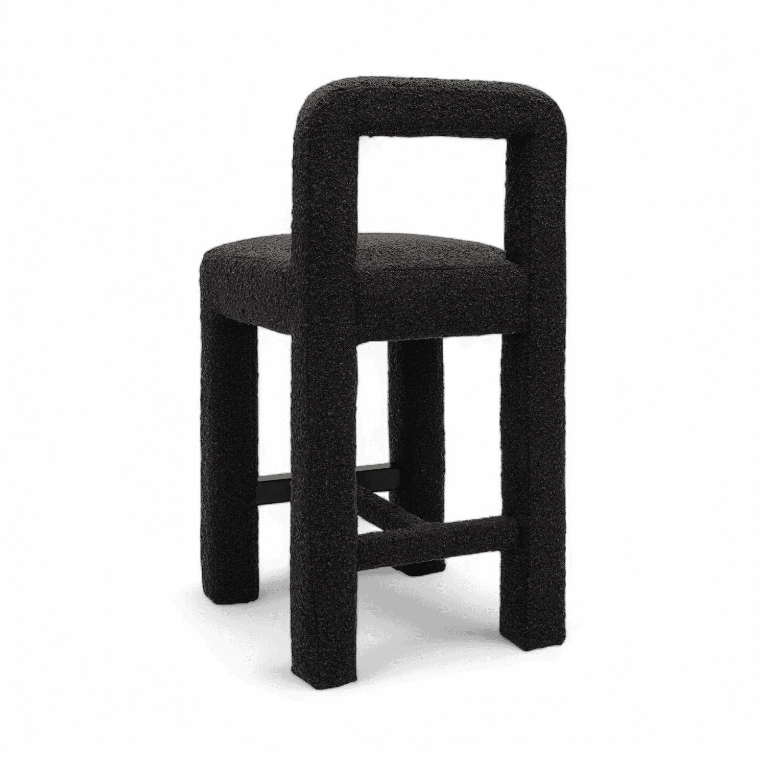 Viva Black Boucle Counter Stool - Image 4