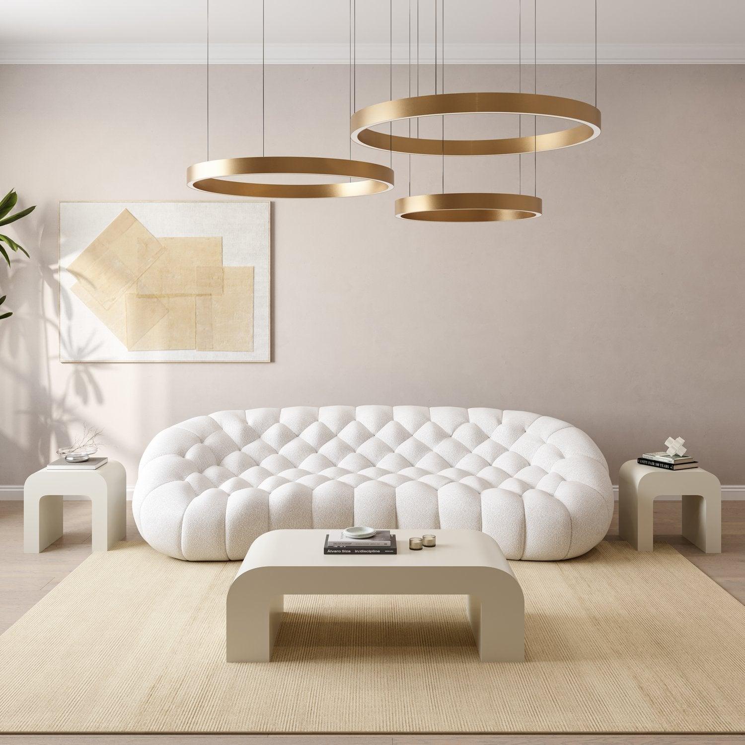 Warby 3 Seater Sofa White - Image 4