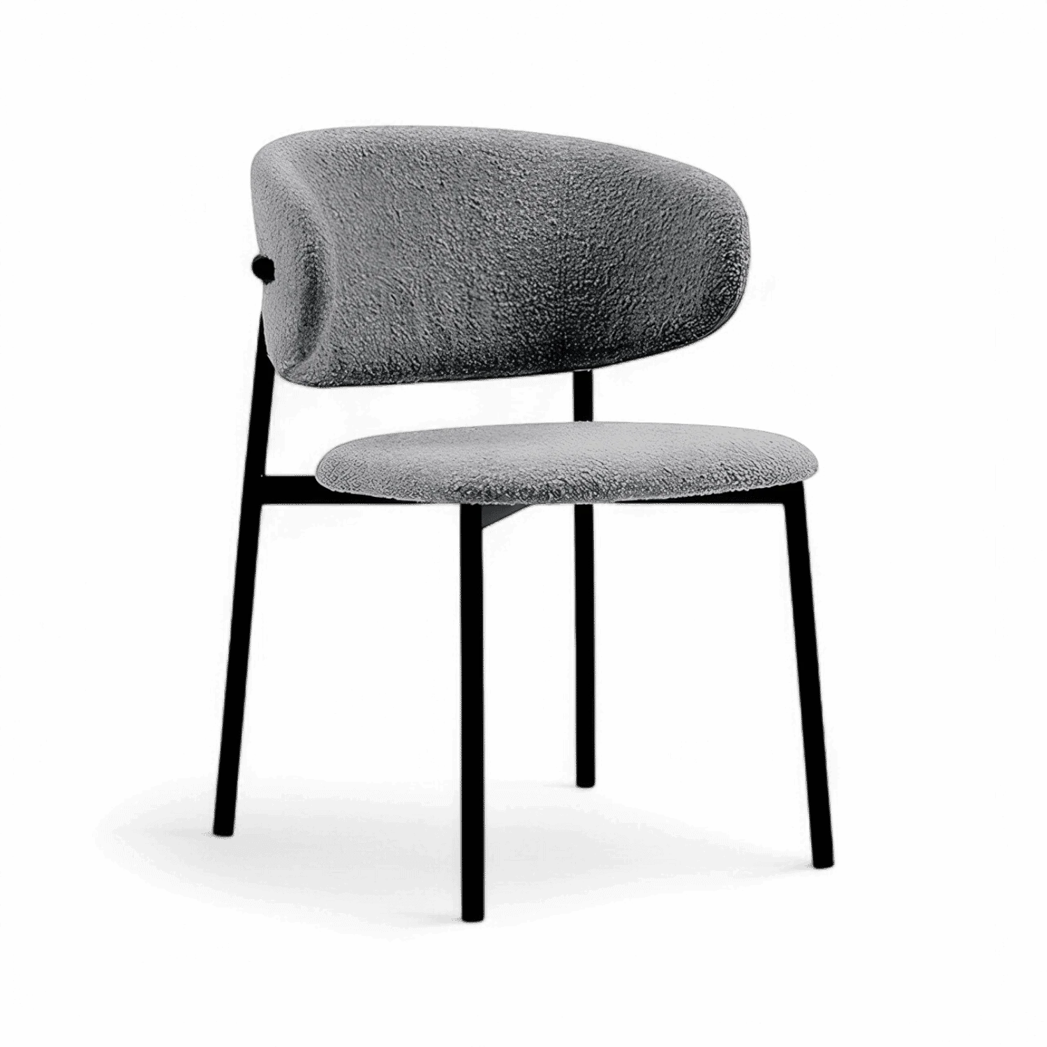 Zoya Dining Chair Gray Boucle - Image 3