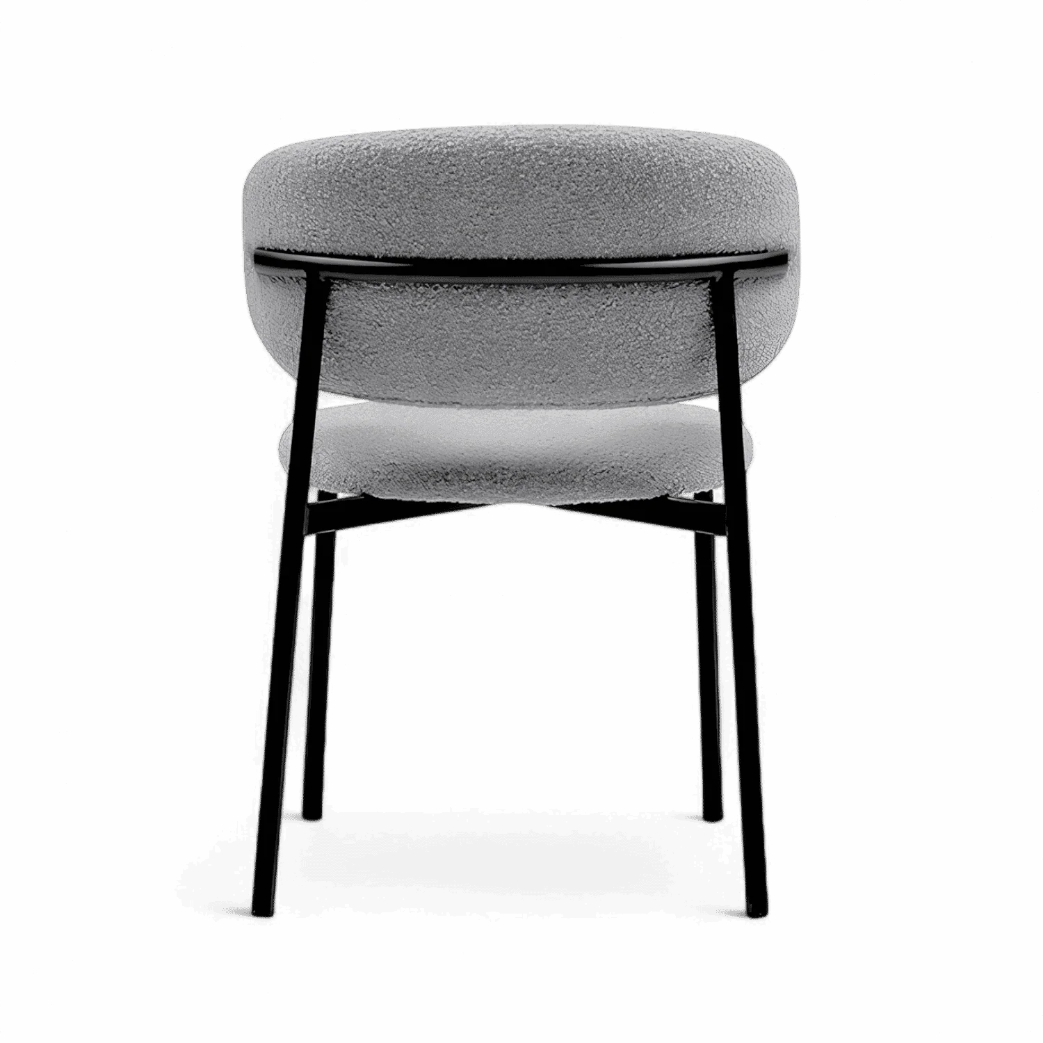 Zoya Dining Chair Gray Boucle - Image 6