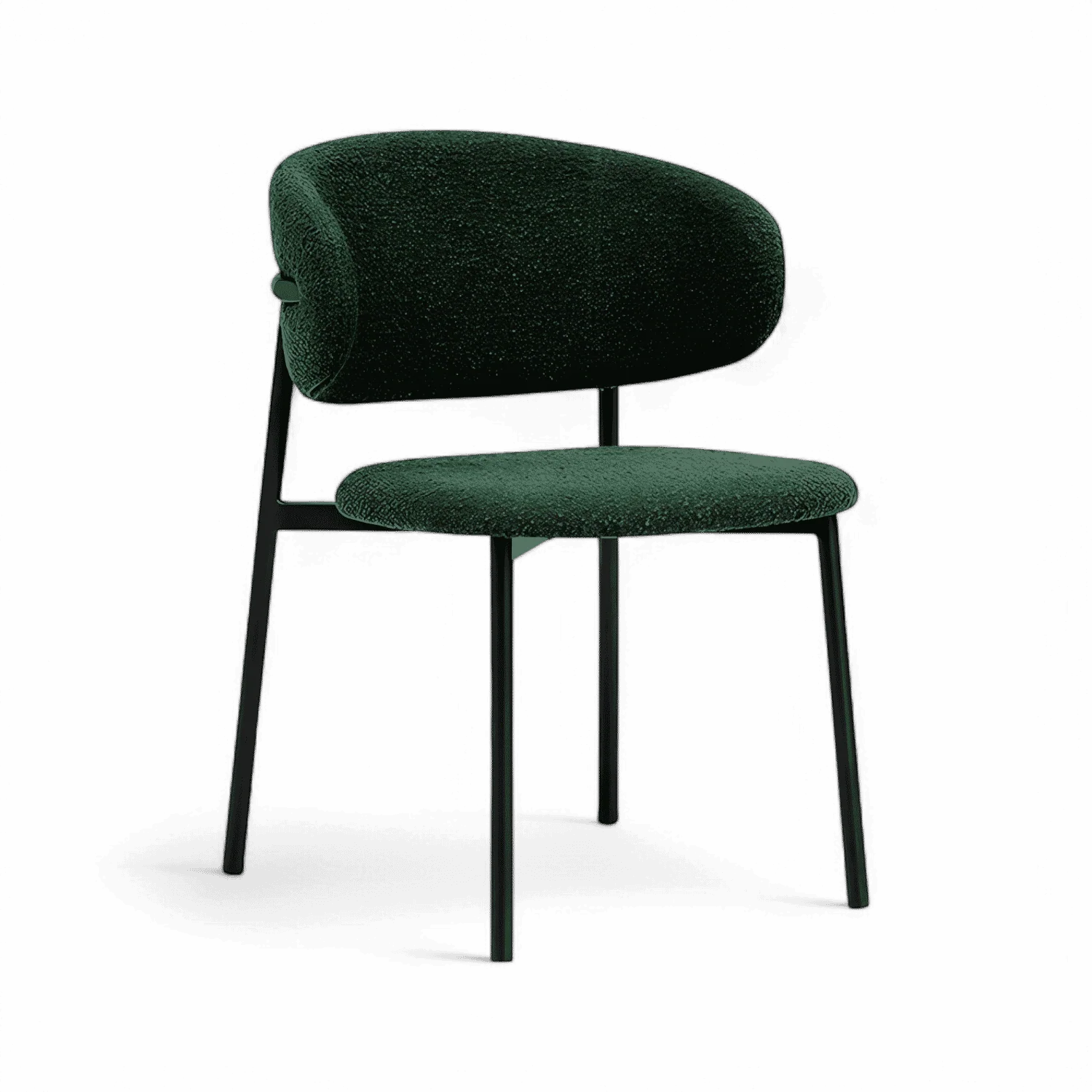 Zoya Dining Chair Green Boucle - Image 3
