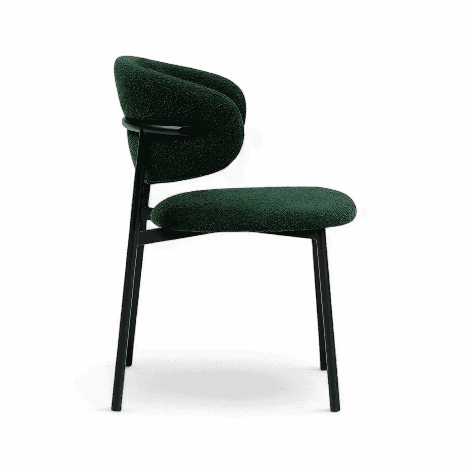 Zoya Dining Chair Green Boucle - Image 5