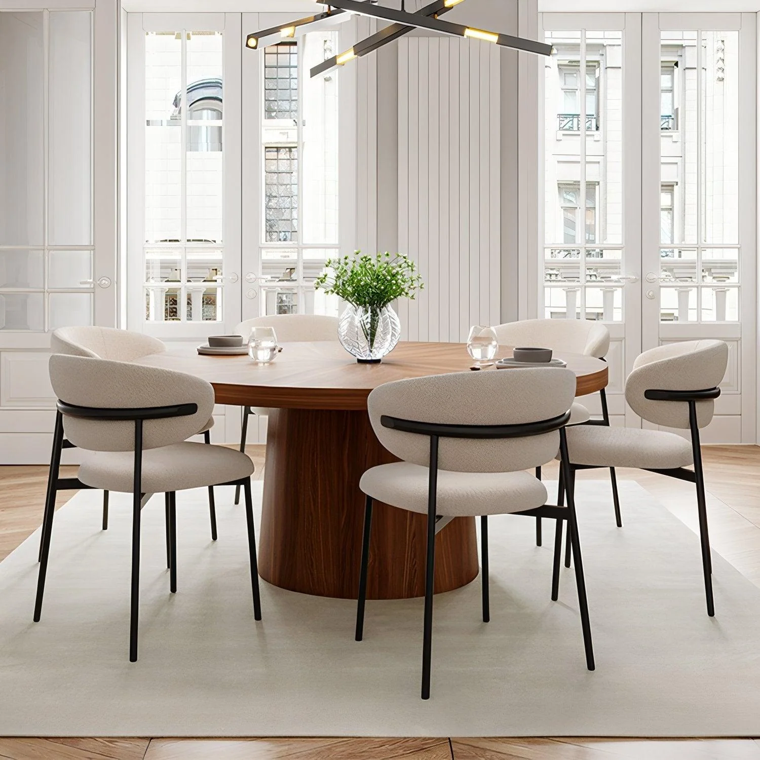 Zoya Dining Chair White Boucle - Image 3