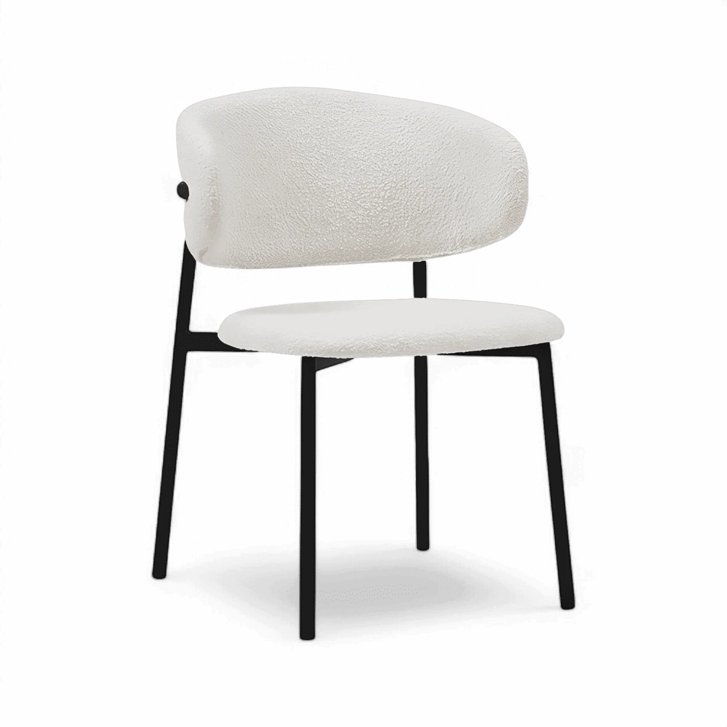 Zoya Dining Chair White Boucle - Image 4